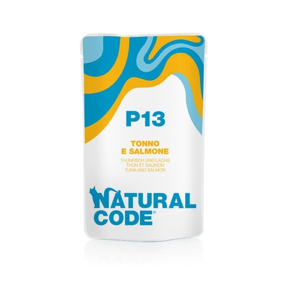 Natural Code P13 Tonno e Salmone Umido Gatto 70 Gr Natural Code P13 Tonno e Salmone Umido Gatto 70 Gr